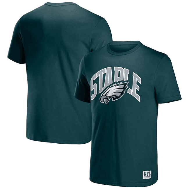 Men's Green Philadelphia Eagles x Staple Logo Lockup T-Shirt